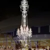 Lâmpadas Pingente Grandes Escada Luxo Cristal Chandelier Modern Long K9 Lobby Hotel LED Vela