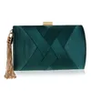 Elegante Saco Tassel Evening Clutch Bolsa do Designer-Mulheres para casamento Prom Out Party Night Bride