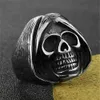 Панк короткошерстное кольцо для мужчин для мужчин отливка из нержавеющей стали серебряный цвет хип-хоп скалистые мужские ювелирные изделия скелет альянс