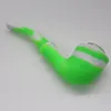 Newest Style Colorful Silicone Glass Smoking Handpipe Dry Herb Tobacco Filter Tube Portable Innovative Design High Quality DHL Free