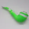 Il più nuovo stile colorato in vetro siliconico per fumatori Handpipe Dry Herb Tobacco Filter Tube Design innovativo portatile Alta qualità DHL Free