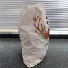 Jul Santa Sacks Söt Stora Drawstring Bags Canvas 2 stilar Claus Bag 50cm * 70cm 08