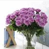Flores Artificiais Rosa Peônia Flor Decoração Casa Casamento Buquê de Noiva Flor de Alta Qualidade 10 Cores GB844