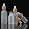 10ml 15ml 20ml 30ml 50ml 100ml oil bottle with bamboo essence in frosted glass