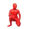 12 couleurs hommes brillant PVC fermeture éclair Zentai masqué Cosplay Catsuit corps complet yeux ouverts bouche combinaison Halloween mascarade Costume