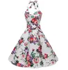 Abiti midi da festa scozzesi rossi e neri alla moda con cinturino per spaghetti per donna Elegante abito casual vintage retrò rockabilly