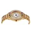 Роскошные женщины Автоматические iced out watch mens brand watch rome Президент. Начальные часы Red Business Big Color Diamond Watches Men241w