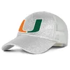 Miami Hurricanes Round Logo pour hommes et femmes Chapeau de poney casquette cool équipe vierge baseballhats football vieux logo imprimé drapeau USA Foot7895488