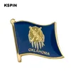 USA Oklahoma State Badges Flagge Abzeichen Flagge Lapal Pin auf Rucksack Pins für Kleidung XY0211