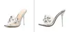 Mules à talon transparent Sandales claires Les chaussures de mariage en argent sont livrées avec une taille de boîte 35 à 409459384