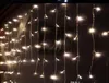Hochzeitsbeleuchtung 24m * 0.65m 720leds Flashing Lane LED Saiten Eiszapfen Lampen Vorhang Weihnachten Haus Garten Festival Lichter AC110V-220V