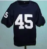 Custom Men Youth Vrouwen Vintage Ronde Neck Rudy Ruettiger # 45 Rudy Movie Navy Football Jersey Size S-5XL of Custom Any Name of Number Jersey