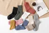 Chaussettes chaudes d'automne et d'hiver pour femmes et filles, bottes tricotées en coton, bonneterie, cadeaux de nouvel an et de noël