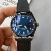 Yeni Pilot Aviator Küçük Prens IW326801 IW326802 IW326803 Otomatik Erkek İzle Yeşil Arama Yeşil Naylon Kayış Saatler Hello_Watch 2 Renk