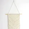 Macrame Woven Wall Hanging 100% Handmade Cotton Rope Wall Hanging Tapestry Boho Chic Bohemian Home Geometric Art Decor