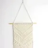 Makramee Woven Wandbehang 100% handgemachte Baumwolseil Wandbehang Tapisserie Boho Chic Bohemian Startseite geometrische Kunst-Dekor