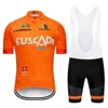 Pro Team Euskadi Jazda na rowerze Jersey Mężczyźni Zestaw Lato Koszulka rowerowa Krótki Rękaw Koszula Szorty Bib Szybka Sucha Droga Rowerowa Odzież sportowy Y21041