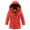 Varejo 2018 Inverno Novos Meninos Moda Down Casacos Crianças Long Jaqueta Engrossar Ao Ar Livre Quente Com Capuz Crianças Parkas à prova de vento outerwear