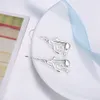 Orecchini con nota musicale S925 Argento sterling Accessori per lampadari pendenti Orecchini alla moda Design unico e alla moda Regali di Natale per donna POTALA961