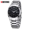 Curren Luxury Classic Fashion Business Men Watches Display Date Quartz-Watch armbandsur Rostfritt stål Male Clock Reloj Hombre