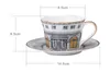 Tasse à café rétro en or avec soucoupe, tasse à café à vent classique en porcelaine, décoration de la maison, nouvel arrivage