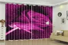 Blackout Curtain Preço Sala de estar Delicate Cheio-Dew Delicate Rose 3d Floral Cortina HD impressão cortinas blackout bonito