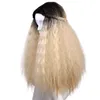 Синтетическая глубокая волна WIG 26 "Длительная смесиная зола белокурая высокая плотность Температурные парики для женщин Безлистый волнистый парик косплеи