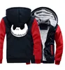 Herren Hoodies Sweatshirts GKGZ Winter Jack Skellington Evil Face Print Hip Hop Streetwear Hoody Dicke Männer Reißverschluss Jacke Sweatshirt Drop 1