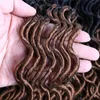 LANS Synthetic Hair 18inch Ombre Braiding Hair Faux Locs Curly Crochet Hair Extensions 70gpcs Soft Dreads Crochets Braids Dreadlo9766007