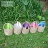 Prezenty wielkanocne torebka królicza Uszy Postaw Easter Eggs Bag 5 Buraker Rabbit Basket Bags Borny Rabbit Rabbit Printed Canvas Tote Bag6463939