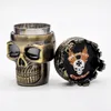 Skull shape double-layer smoke grinder 46 mm diameter metal smoke crusher