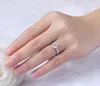 Anello di proposta femminile delicato fatto a mano Gioielli con diamanti da 1 ct Davvero matrimonio in argento sterling S925 per regalo di gioielli da donna