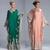 Elegant Arabic Kaftan Modest Evening Dresses with Free Sleeves Appliqued Lace Formal Occasion Party Dresses Dubai Abaya Custom Made