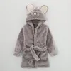 Новый детский халат, 4 стиля, детская ночная рубашка с героями мультфильмов, фланелевая домашняя одежда, милая мышь, панда, кролик, детские банные халаты с длинными рукавами ZZJY71423743