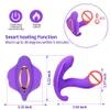 Culotte portable gode vibrateurs télécommande vibrateur femme Masturbation chauffage papillon vibrant adulte Sex Toy J2329