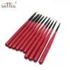 Manicure pen set, grote rode kegel handvat, 10 sets kleur schilderij pen, carving pen, licht therapie pen, schrijf set
