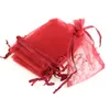 Jewelry Bags mixed Organza gift bags Jewelry Wedding Christmas Party Xmas Bags Purple Blue Pink With Drawstring 9*12cm 7*9cm kinds of size