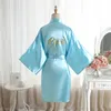 Wedding Bathe Robe Bridesmaid Bride Mother Dressing Gown Womens plain Silk Satin Robes Bridal Wedding Bridesmaid Bride Gown bath r8045563