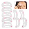 9 Types Wenkbrauw Stencil Ruler Card Shaping Eye Brow Shaper Grooming Set Kit DIY Tools Herbruikbare Schoonheid Make-up Accessoires