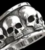 Whole Men039s Rings Fashion Stainless Steel Skull Band Ring Hip Hop Punk Gothic Engagement Jewelry Rings Size 613 for men9399778