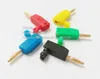 Connectors, 5 color MINI 2mm Radioshack Stackable Banana plug Male jack Gold Pin/10sets(50pcs)