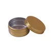 Ouro 15g 25g 60g Top Quality Creme Recarregável de Metal Frasco de Alumínio Tin Rosca de Parafuso Cosméticos Lip Balm Máscara Pomada Recipientes