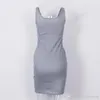 Kvinnors Backless Ärmlös Klänningar Sexig Nattklubb Tight Dress Fashion Summer Knit Dress 2019 Elegant Slim Bodycon Casual Dress