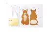 8X12CM Cute cartoon bear kangaroo fox rabbit animal food creative card food packaging bag baking decorative bag