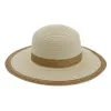 Mode diskett papper strå hatt stor rand sol hattar kvinnor sommar strand keps vikbar fedora hatt utomhus solskydd hatt