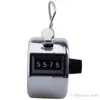 Krom Hand Tally Counter 4-siffrigt nummer Clicker Golf Silver