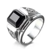 Ювелирные изделия Классическое мужское кольцо с камнем 18-каратное позолоченное панк-дизайнерское кольцо Рок Роскошные кольца Модное мужское кольцо