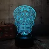BRELONG Skull Gesù 3D Notte Light Touch Table lampade da tavolo, Colore 7 che cambia le luci con acrilico 1pc piatto
