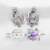 Silver Plated Love Dog Paw Oyster Pearl Cage Pendant Essential Oil Diffuser Jewelry Bead Cage Lockets Necklace Charms