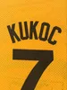 Maglia da uomo economica 7 Toni Kukoc Jugoplastika Split Il film Maglie da basket cucite Team Giallo Mix Ordine Taglia S-XXL